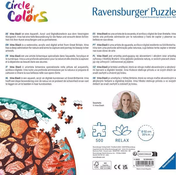 Circle of Colors - Kagylók Ravensburger 500 darabos kirakó puzzle (RA - 12000823) - puzzlegarden