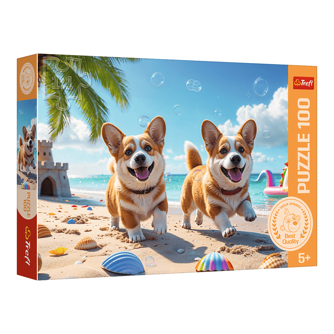Corgi – a pajkos kölyök Trefl 100 darabos kirakó puzzle (TR-16536) - puzzlegarden