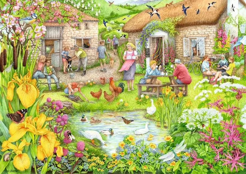 Cosy Cafe Collection No. 3 - Vidéki Kávézó Ravensburger 1000 darabos kirakó puzzle (RA - 12001454) - puzzlegarden