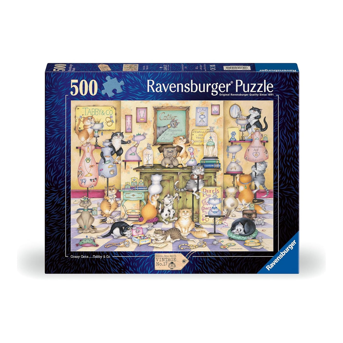 Crazy Cats - Cirmos és társai Ravensburger 500 darabos kirakó puzzle (RA-12001451) - puzzlegarden