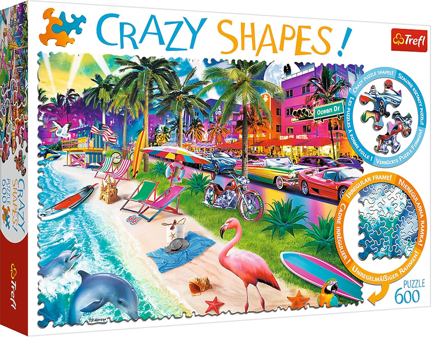 Crazy Shapes - Miami Beach Trefl 600 darabos kirakó puzzle (TR - 11132) - puzzlegarden