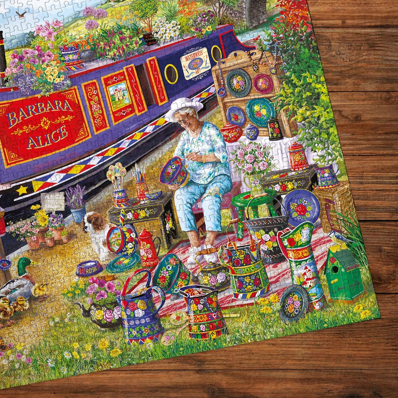 Csatornahajós virágzás Gibsons 1000 darabos kirakó puzzle (G-G6456) - puzzlegarden