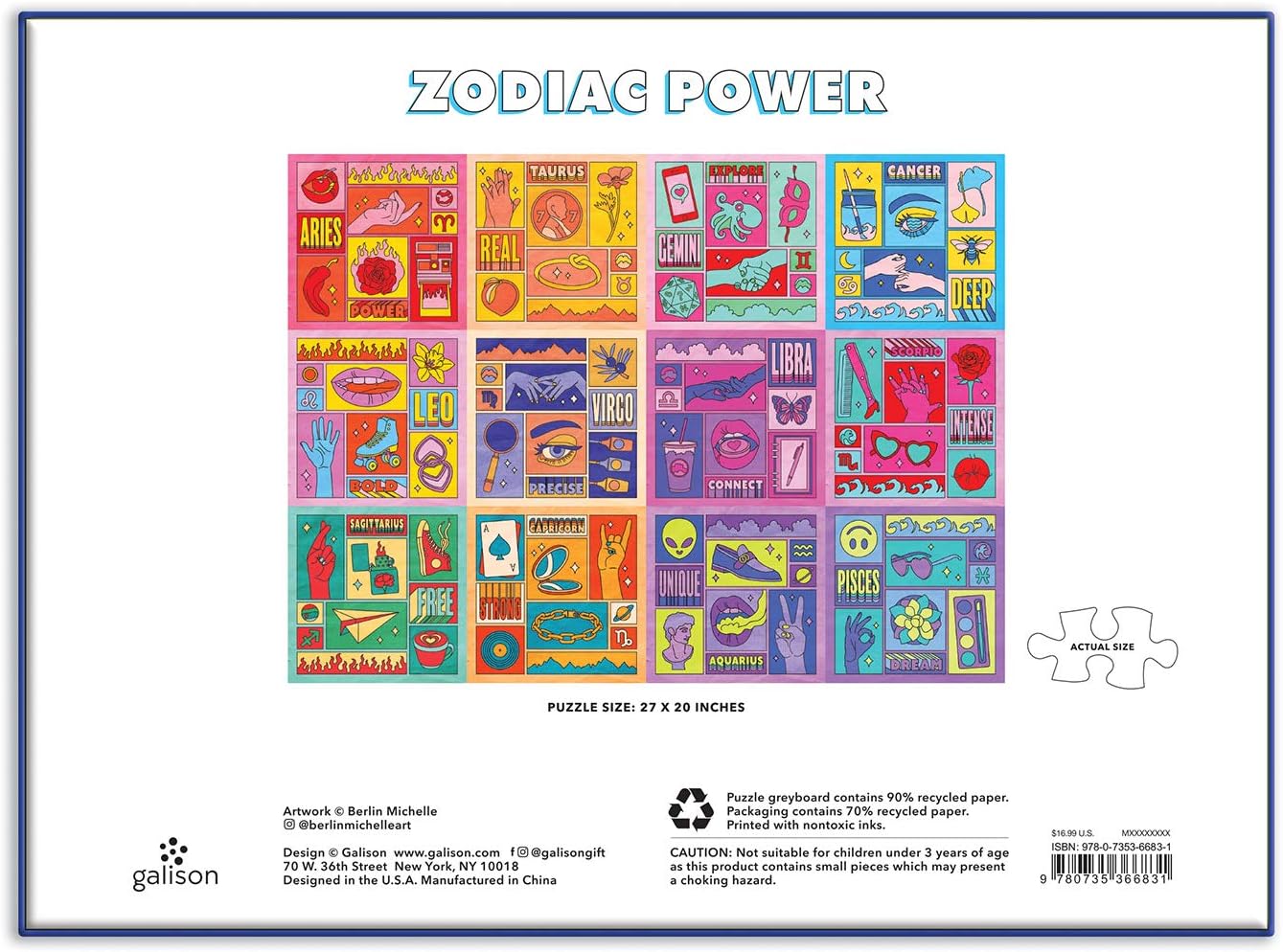 Csillagjegyek ereje Galison 1000 darabos kirakó puzzle (GA - 9780735366831) - puzzlegarden
