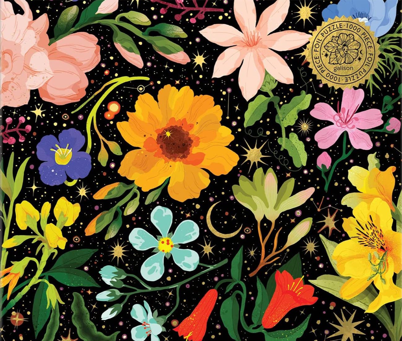 Csillagközi Flóra - aranyfóliás Galison 1000 darabos kirakó puzzle (GA - M070621A) - puzzlegarden