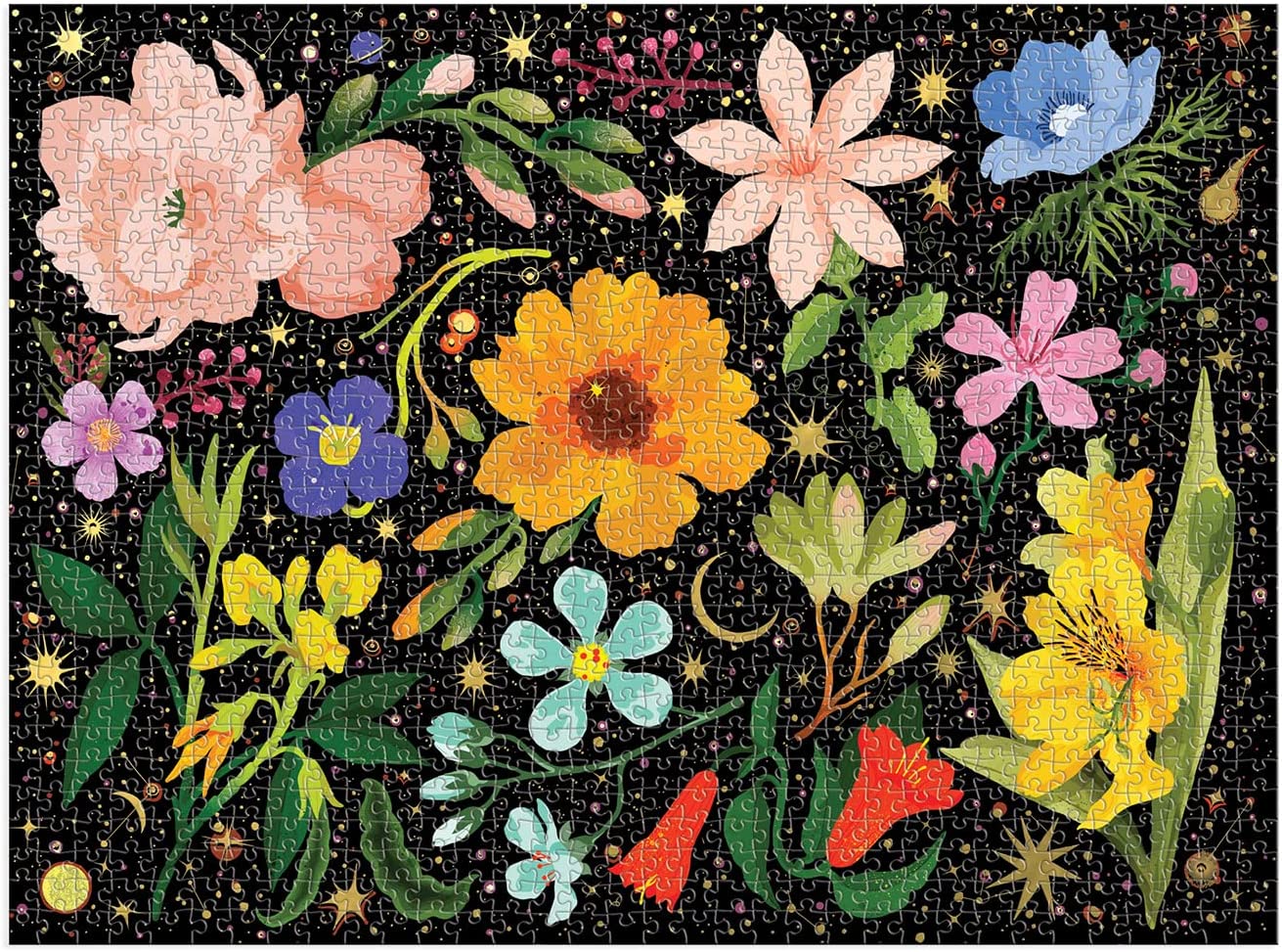 Csillagközi Flóra - aranyfóliás Galison 1000 darabos kirakó puzzle (GA - M070621A) - puzzlegarden