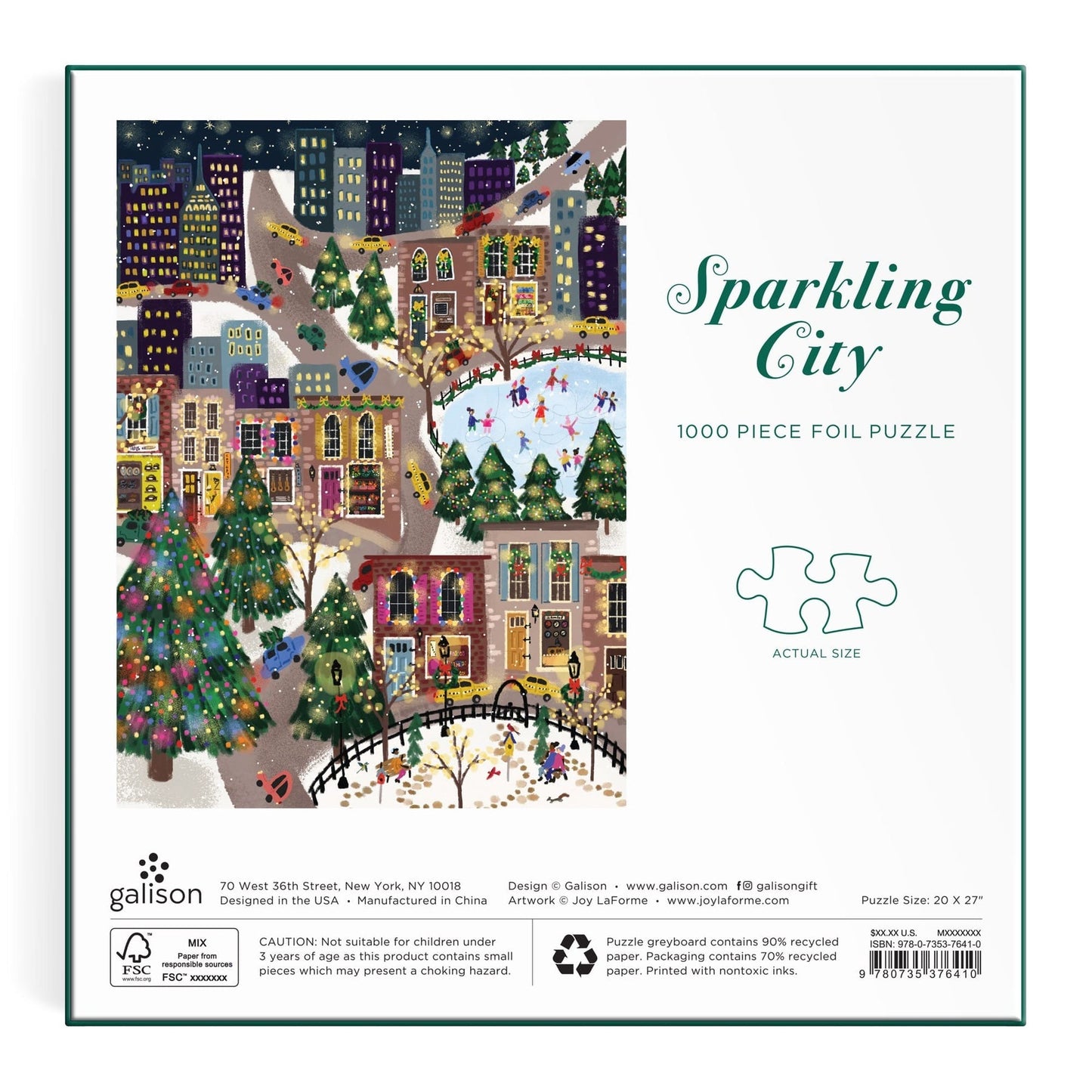 Csillogó város - aranyfóliás! Galison 1000 darabos kirakó puzzle (GA - 9780735376410) - puzzlegarden