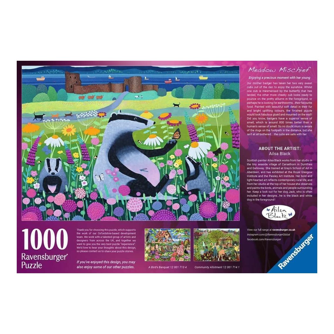 Csínytevések a réten Ravensburger 1000 darabos kirakó puzzle (RA-12001753) - puzzlegarden