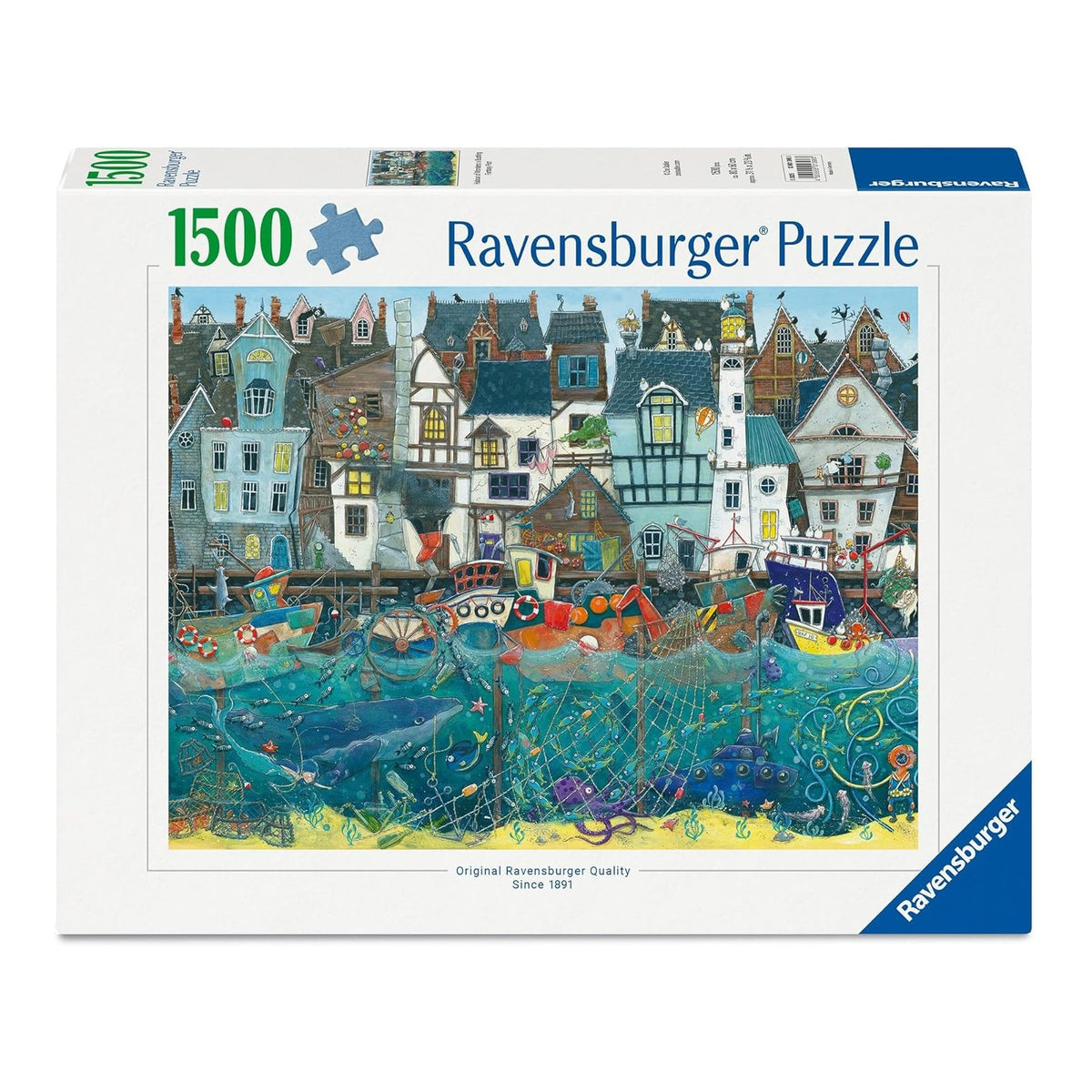 Csodák kikötője – Nyüzsgő fantáziakikötő Ravensburger 1500 darabos kirakó puzzle (RA - 12001398) - puzzlegarden