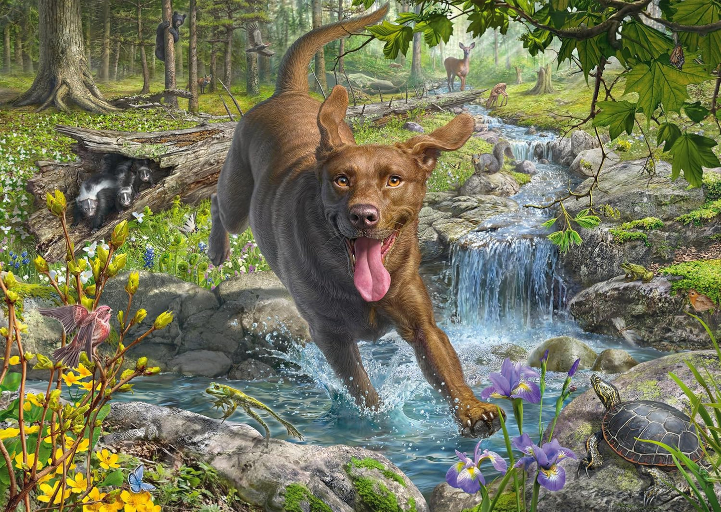 Csodálatos kutyák – Tavaszi játék egy labrador retrieverrel Schmidt Spiele 1000 darabos kirakó puzzle (SCH - 58559) - puzzlegarden