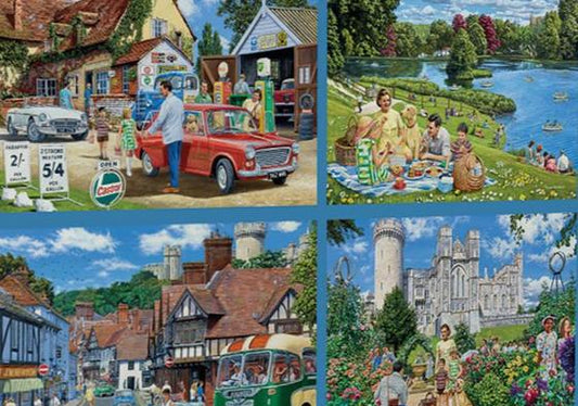 Kirándulás Arundelbe - 4x500 Gibsons 500 darabos kirakó puzzle (G - G5067) - puzzlegarden