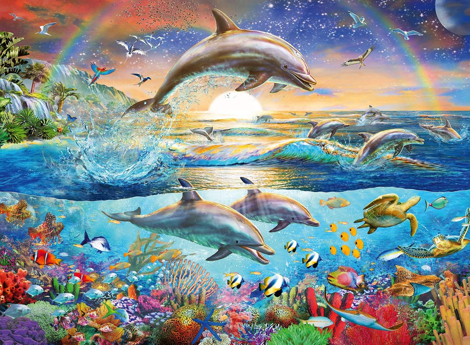 Delfinparadicsom Ravensburger 300 darabos kirakó puzzle (RA - 12895) - puzzlegarden