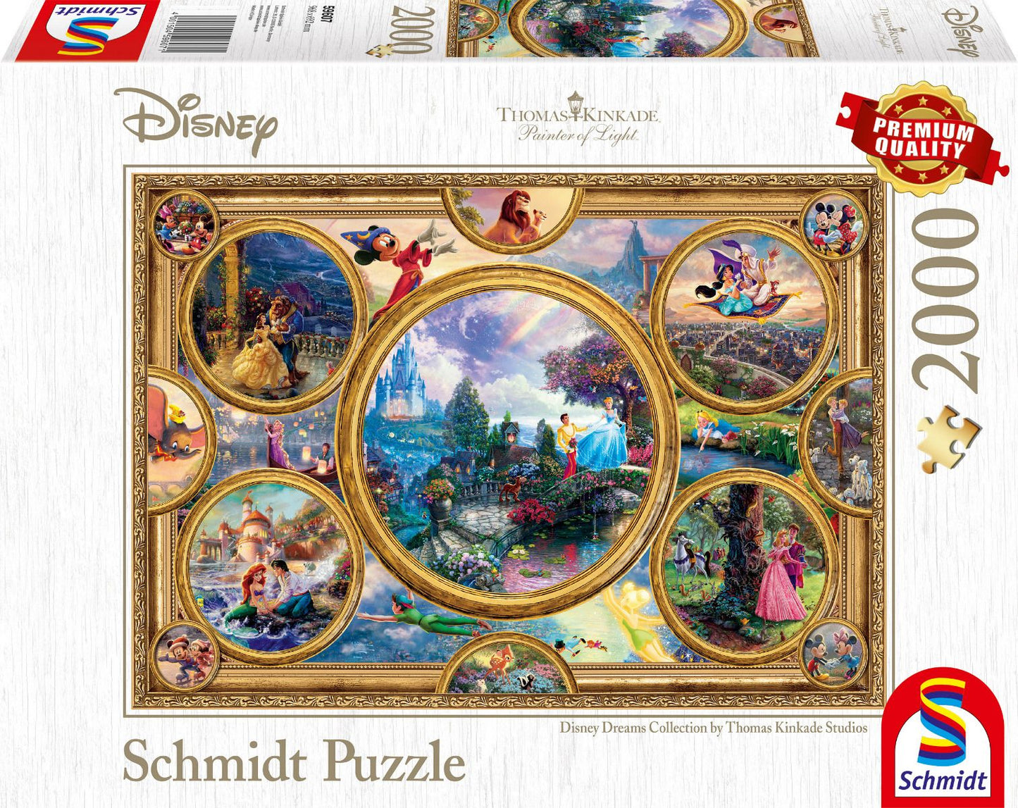 Disney Dreams Kollekció Schmidt Spiele 2000 darabos kirakó puzzle (SCH - 59607) - puzzlegarden