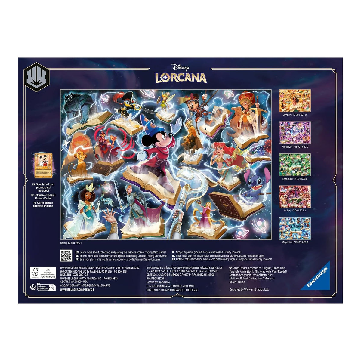 Disney Lorcana - A birodalom csillogása - Acél Ravensburger 1000 darabos kirakó puzzle (RA-12001626) - puzzlegarden