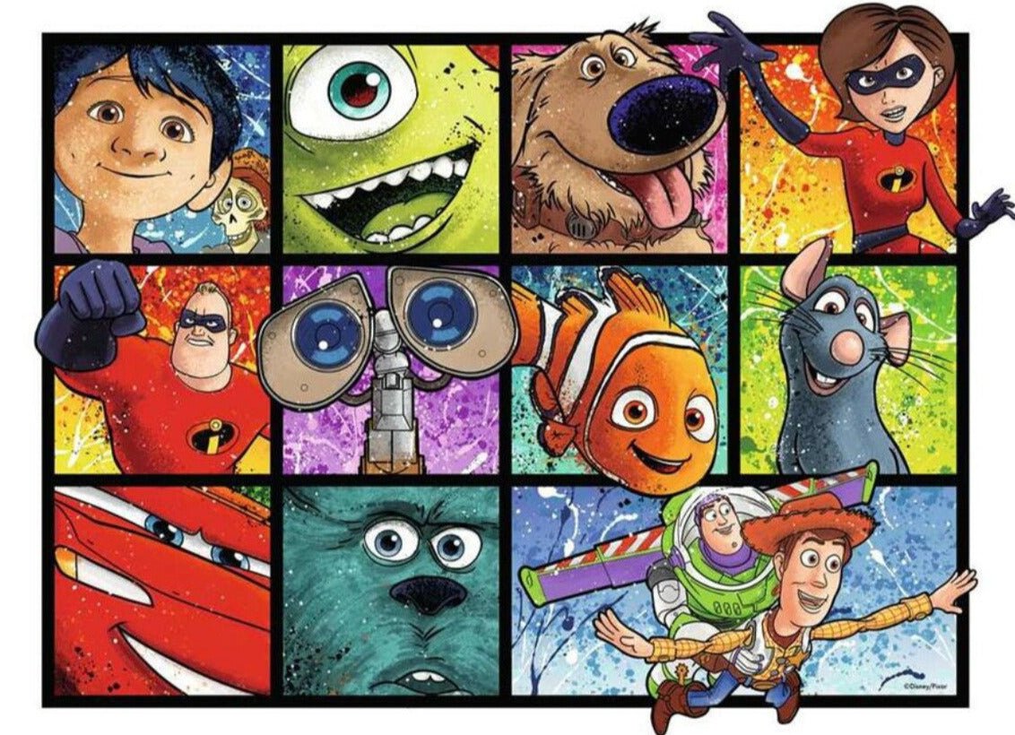 Disney Pixar Szereplők Kollázs Ravensburger 1000 darabos kirakó puzzle (RA - 13993) - puzzlegarden