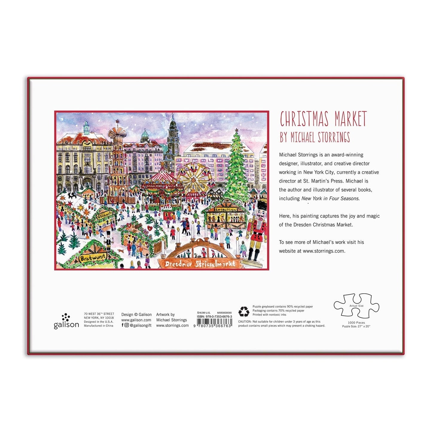 Drezdai karácsonyi vásár Galison 1000 darabos kirakó puzzle (GA - 9780735366763) - puzzlegarden