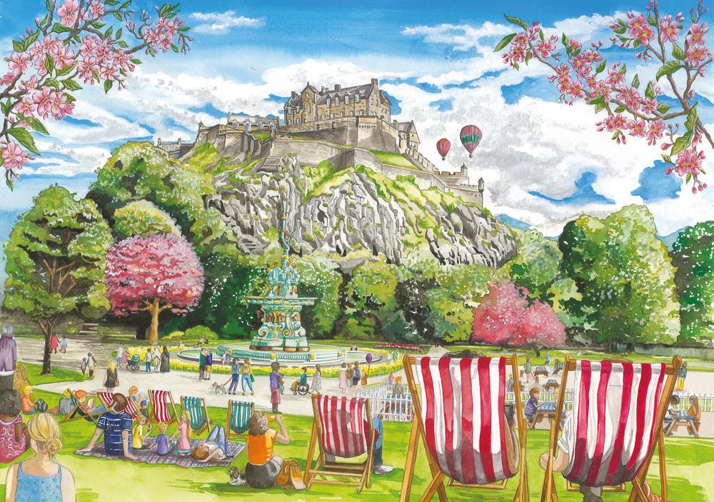 Edinburgh - 2x500 Gibsons 500 darabos kirakó puzzle (G - G5064) - puzzlegarden