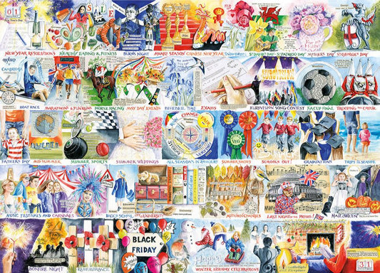 Egy év Nagy - Britanniában Gibsons 1000 darabos kirakó puzzle (G - G7140) - puzzlegarden