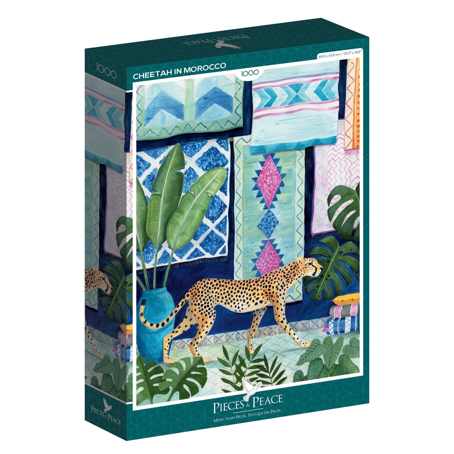 Egy Gepárd Marokkóban Pieces & Peace 1000 darabos kirakó puzzle (PaP - 0034) - puzzlegarden