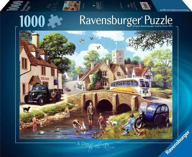 Egy nap a folyóparton Ravensburger 1000 darabos kirakó puzzle (RA - 12001257) - puzzlegarden