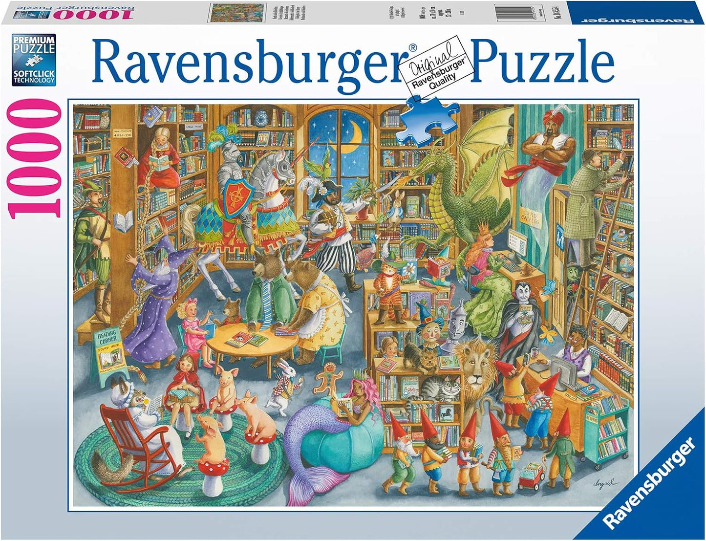 Éjfél a Könyvtárban Ravensburger 1000 darabos kirakó puzzle (RA - 16455) - puzzlegarden