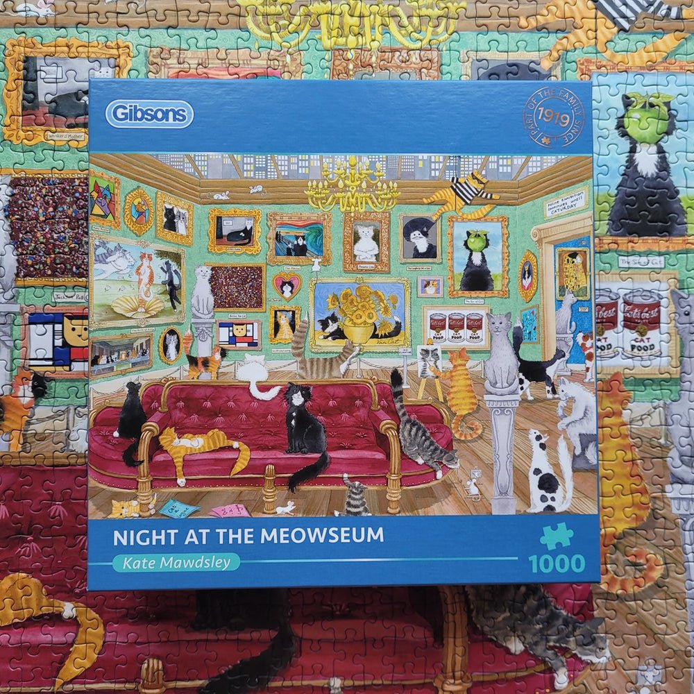 Éjszaka a Macskamúzeumban Gibsons 1000 darabos kirakó puzzle (G - G6402) - puzzlegarden