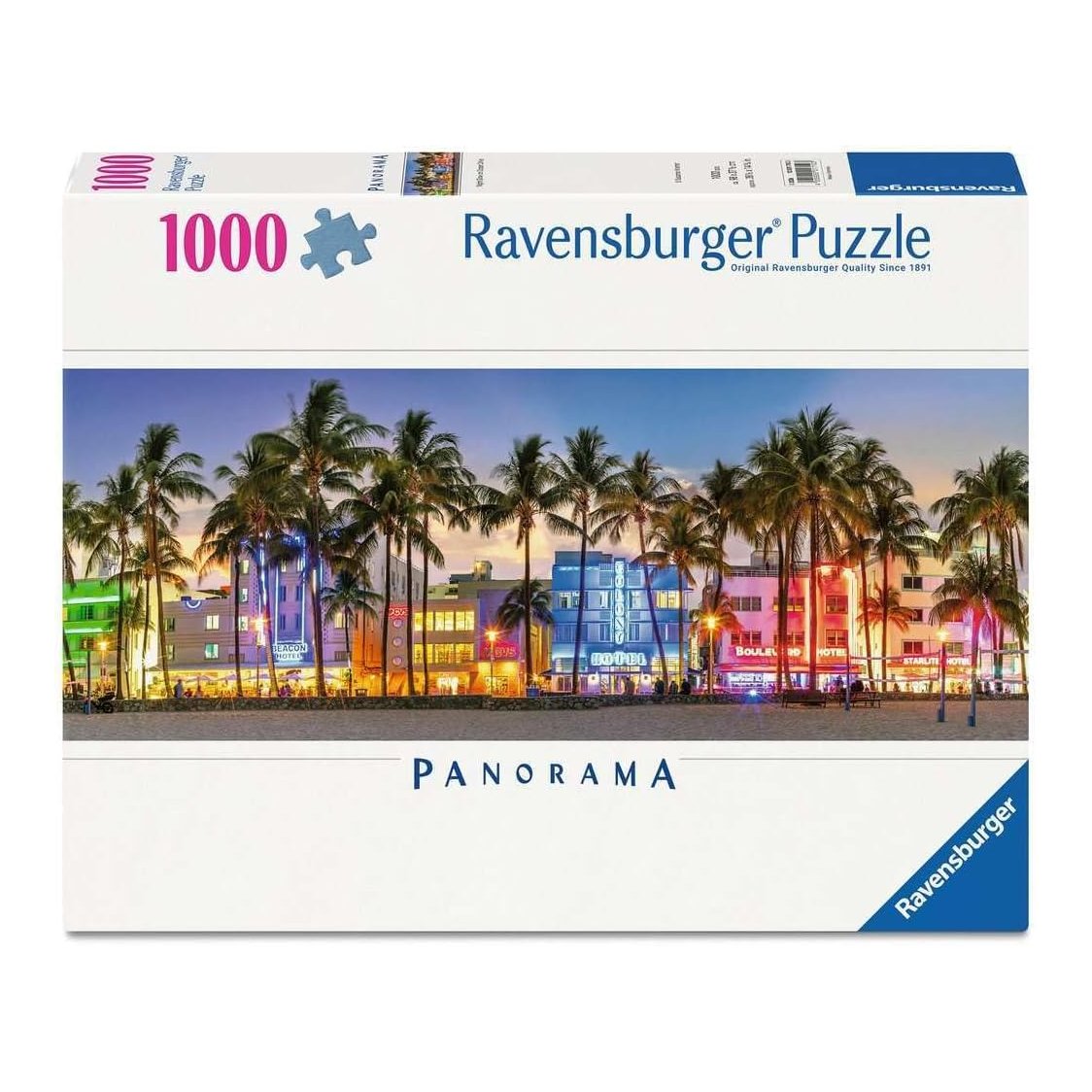 Éjszakai fények az Ocean Drive - on - panoráma Ravensburger 1000 darabos kirakó puzzle (RA-12001710) - puzzlegarden