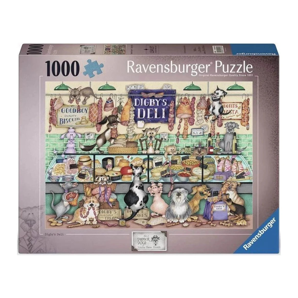 Elegáns kutyák No.1 – Digby delikátesze Ravensburger 1000 darabos kirakó puzzle (RA - 12001453) - puzzlegarden