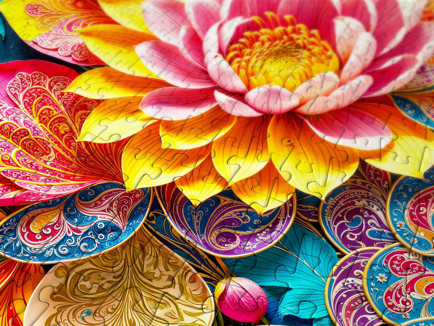 Elegáns tavirózsák Enjoy 1000 darabos kirakó puzzle (EN - 2260) - puzzlegarden