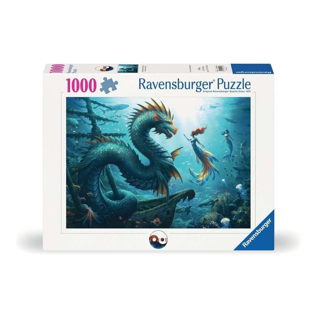 Elvarázsolt mélységek: Sárkány, sellő és teknősök Ravensburger 1000 darabos kirakó puzzle (RA - 12001434) - puzzlegarden