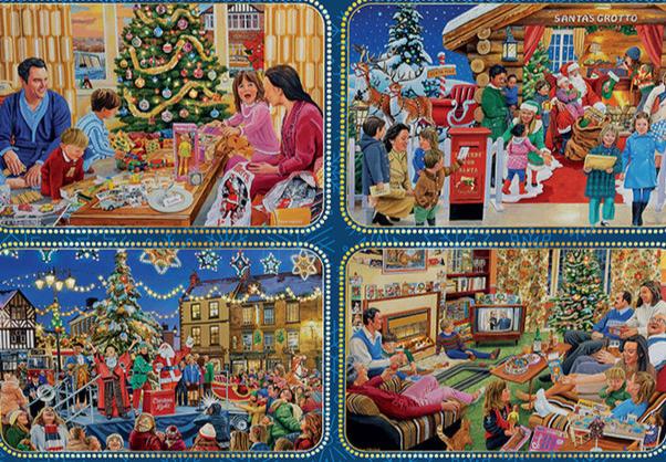 Emlékezetes karácsony - 4x500 Gibsons 500 darabos kirakó puzzle (G - G5068) - puzzlegarden