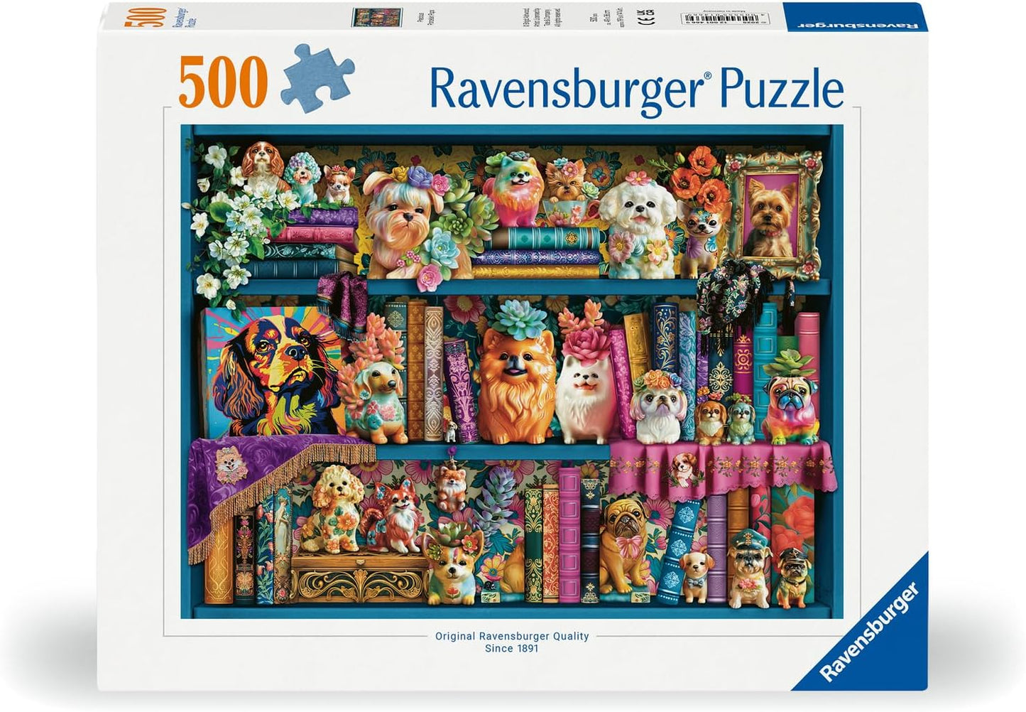 Értékes porcelánkutyusok Ravensburger 500 darabos kirakó puzzle (RA - 12001466) - puzzlegarden