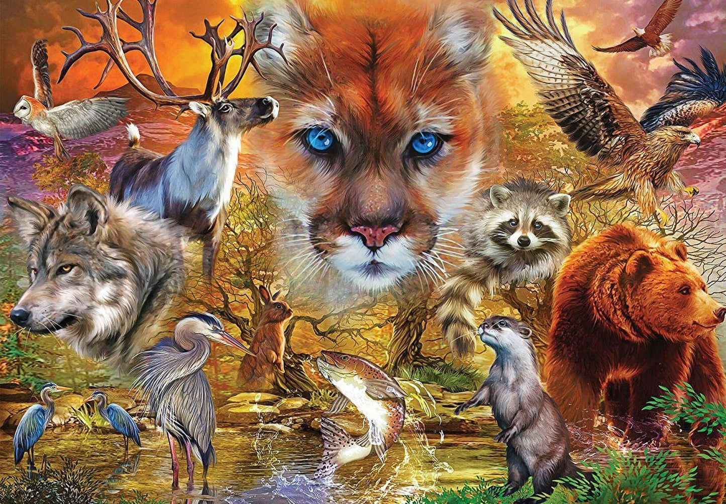 Észak - amerikai állatok KS Games 1000 darabos kirakó puzzle (KS - 20567) - puzzlegarden
