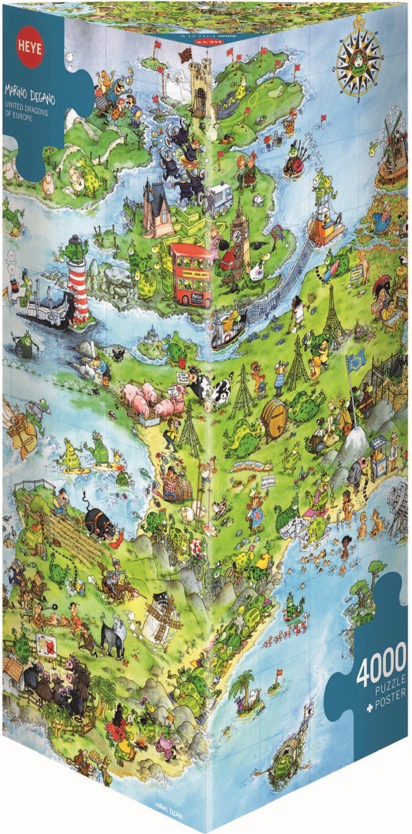 Európa egyesült sárkányai HEYE 4000 darabos kirakó puzzle (HE - 8854) - puzzlegarden