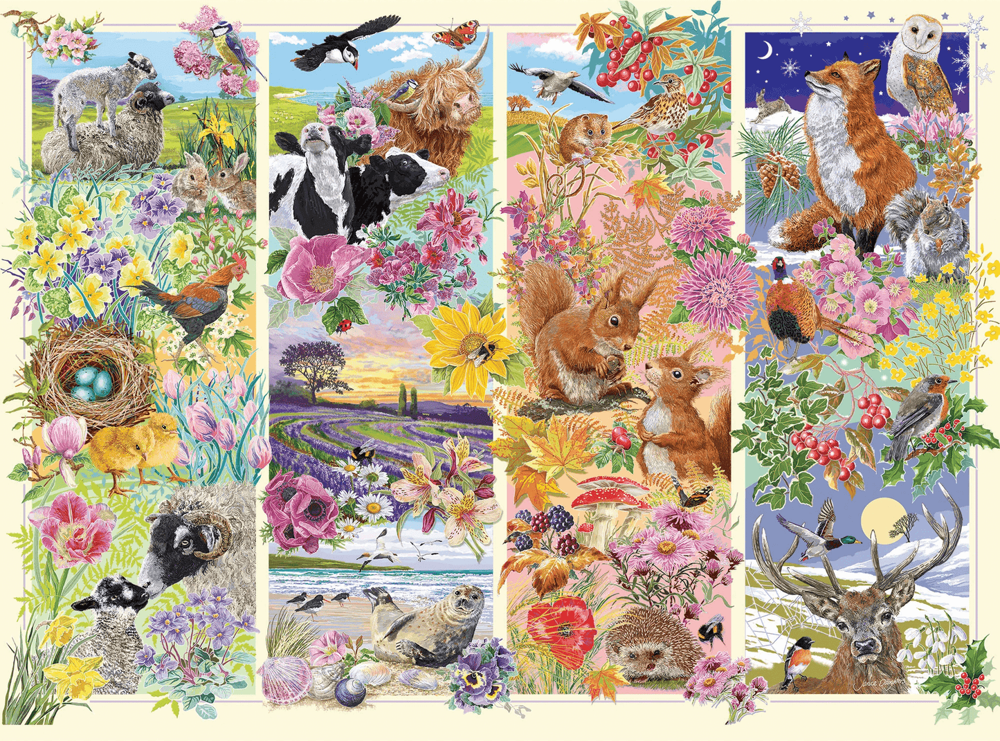 Évszakokban Gibsons 1000 darabos kirakó puzzle (G - G6349) - puzzlegarden
