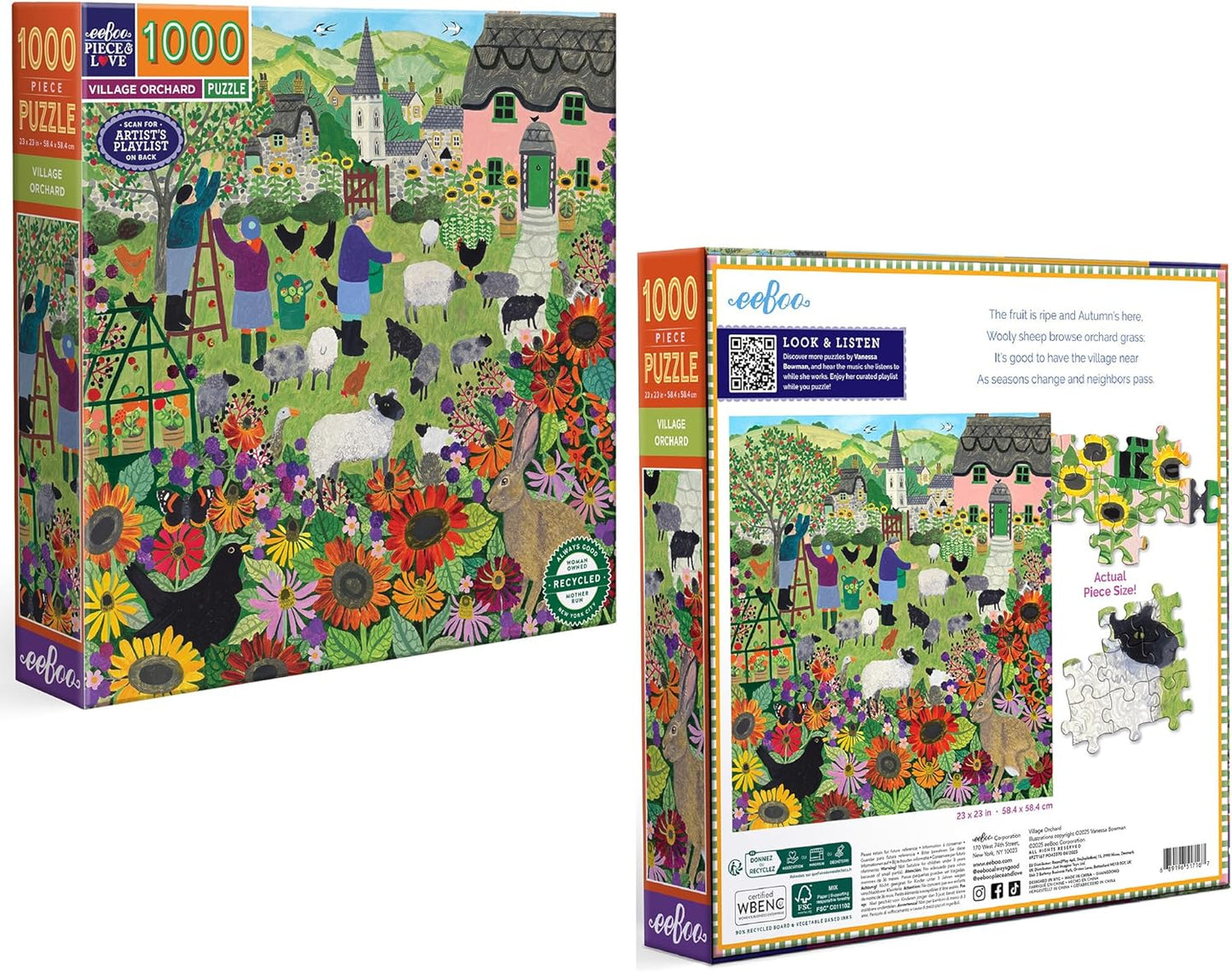 Falusi gyümölcsös Eeboo 1000 darabos kirakó puzzle (EB-PZT167) - puzzlegarden