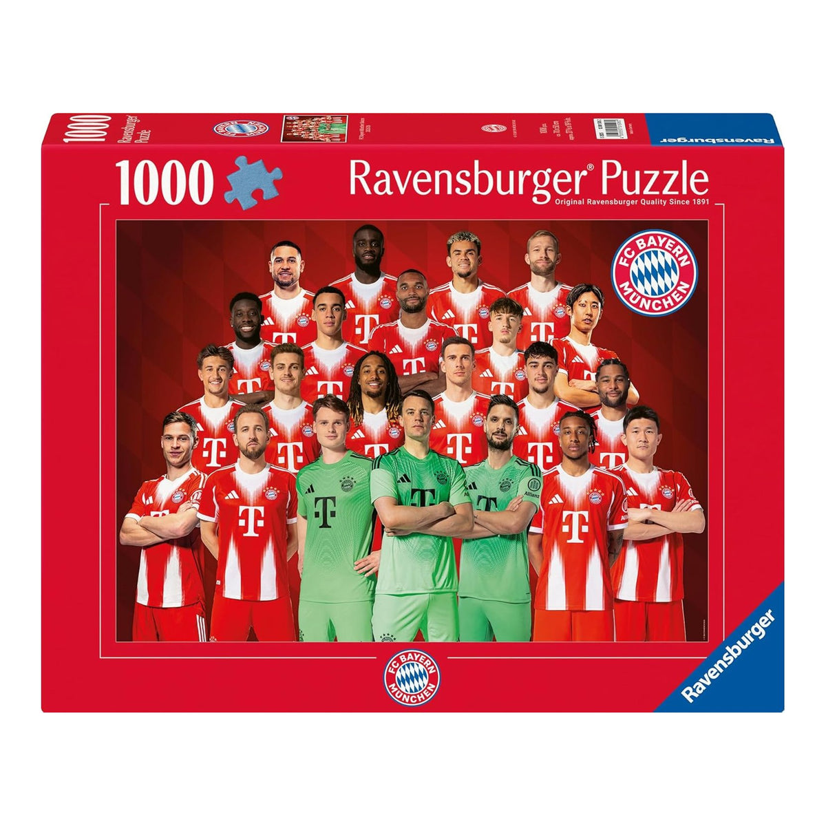 FC Bayern München – 2025/2026 - os szezon Ravensburger 1000 darabos kirakó puzzle (RA-12001506) - puzzlegarden