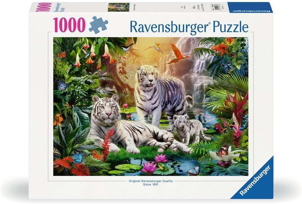 Fehér tigris család Ravensburger 1000 darabos kirakó puzzle (RA - 12000886 4005555008866) - puzzlegarden