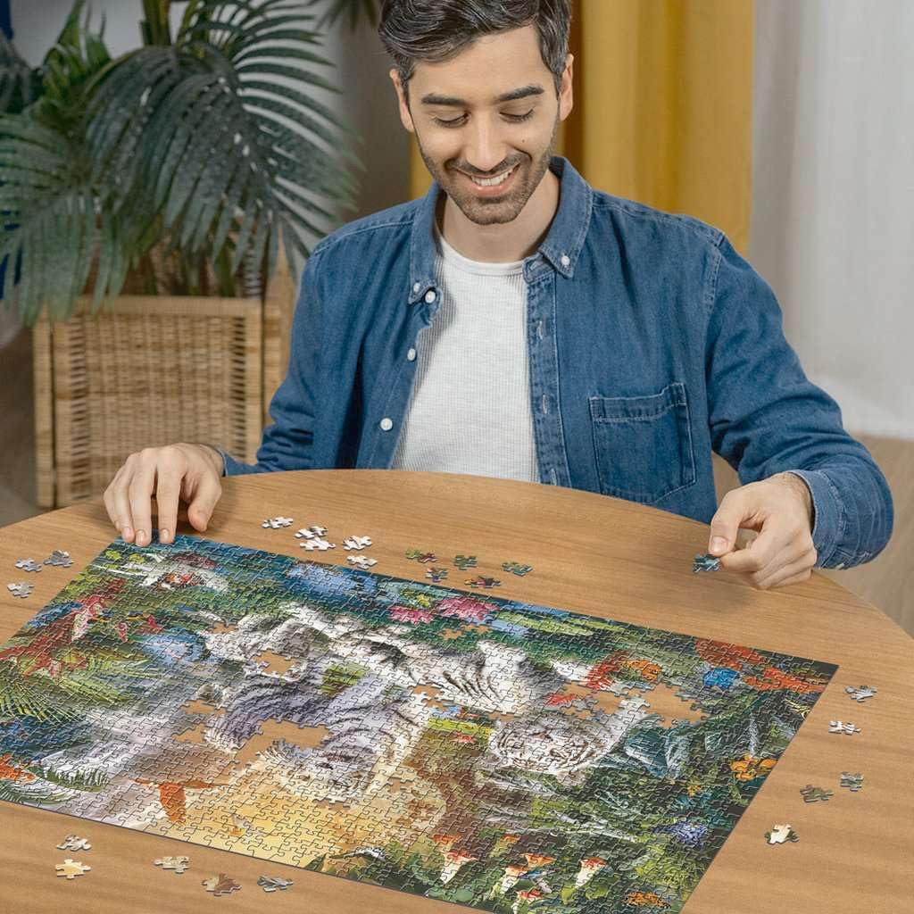 Fehér tigris család Ravensburger 1000 darabos kirakó puzzle (RA - 12000886 4005555008866) - puzzlegarden
