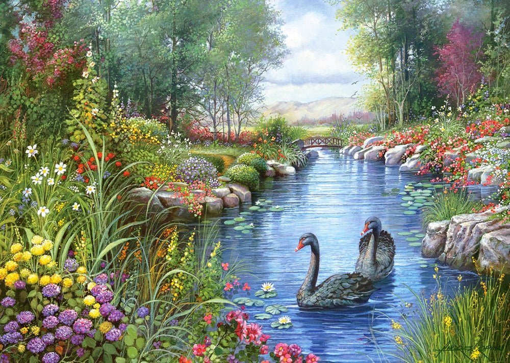 Fekete hattyúk Castorland 1500 darabos kirakó puzzle (C - 151042) - puzzlegarden