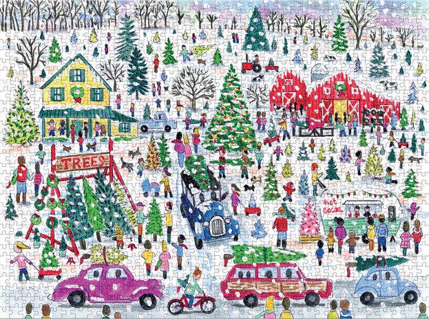 Fenyőfavásár - csillogó fóliás! Galison 1000 darabos kirakó puzzle (GA - 9780735375840) - puzzlegarden