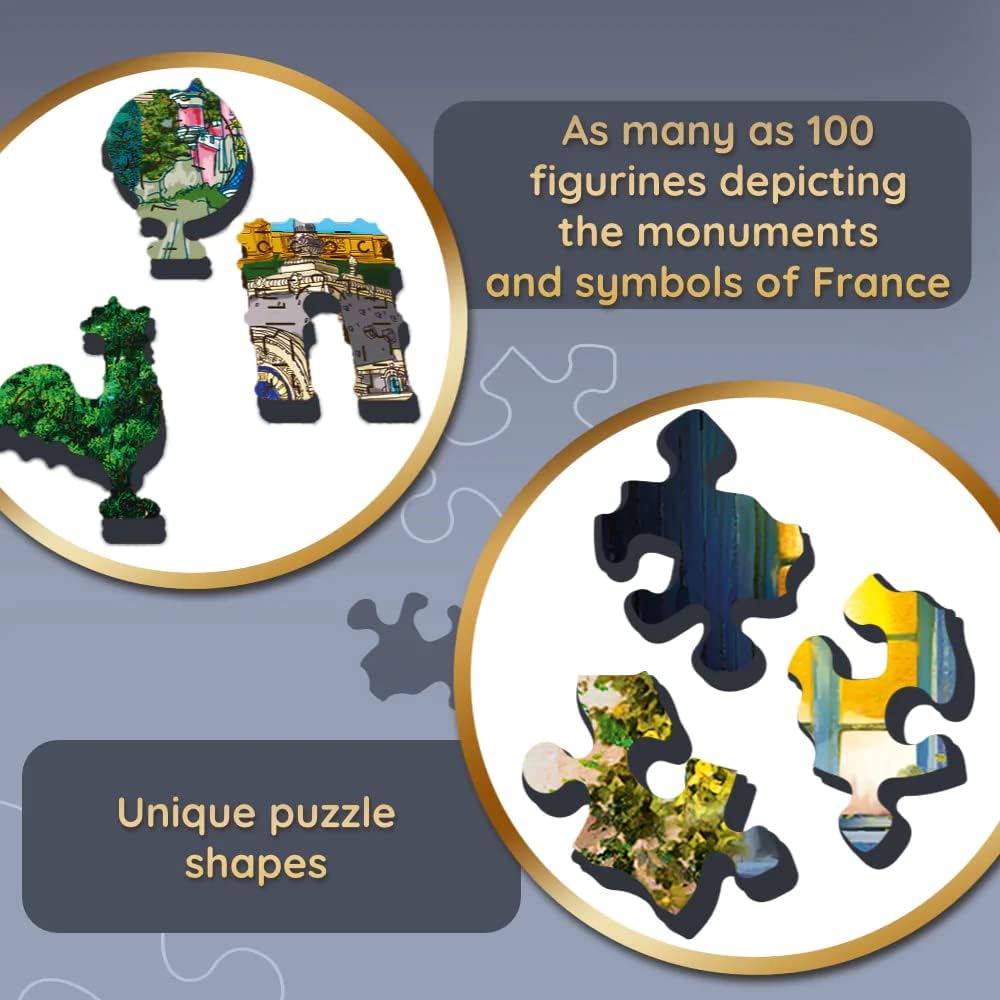 Franciaország – Híres Helyek - Fa kirakó Trefl Wood Craft 1000 darabos kirakó puzzle (TR - 20150) - puzzlegarden