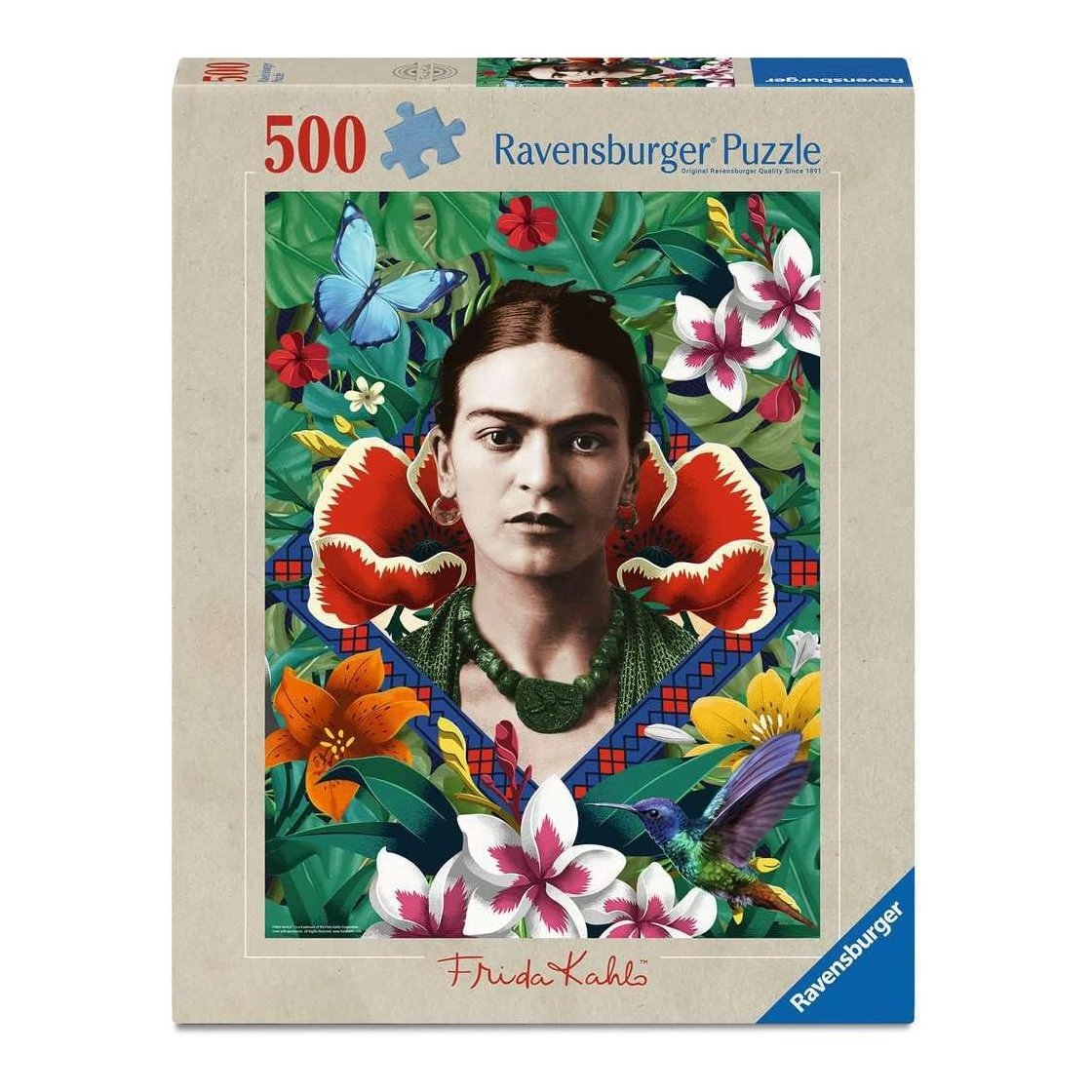 Frida Kahlo – Virágzó fantázia Ravensburger 500 darabos kirakó puzzle (RA-12001736) - puzzlegarden