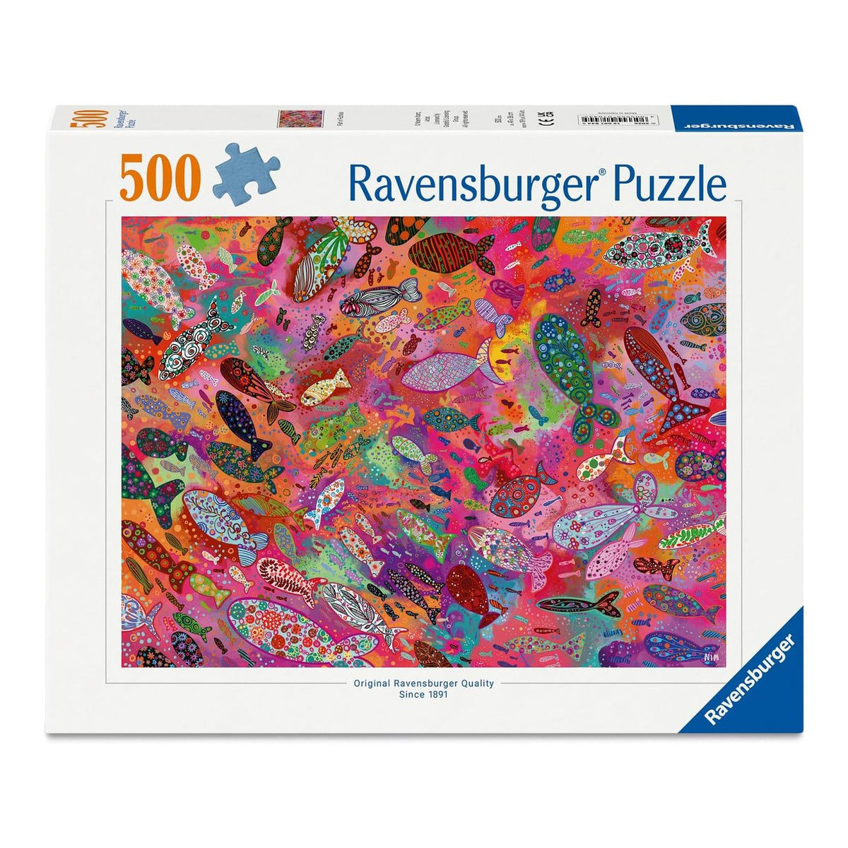 Fuksziaszínű halak Ravensburger 500 darabos kirakó puzzle (RA-12001844) - puzzlegarden