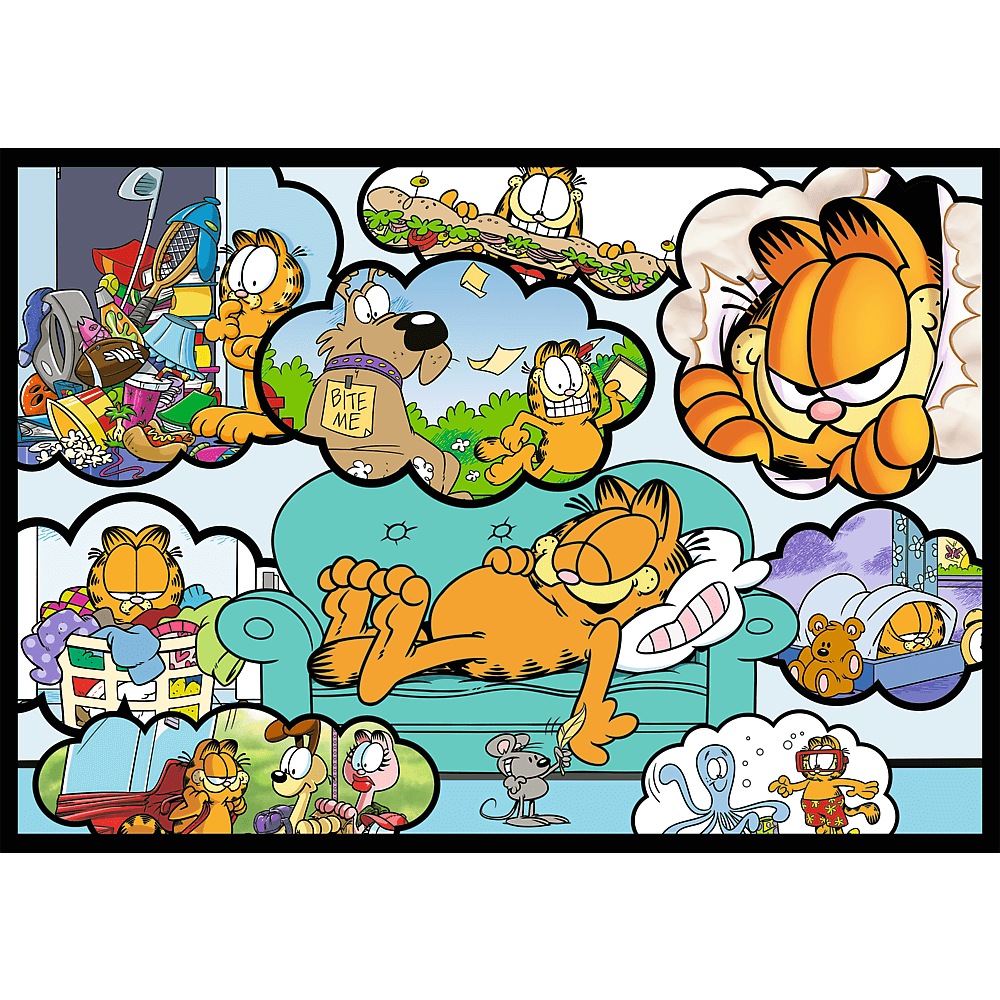 Garfield utálja a hétfőt - 4x250 Trefl 250 darabos kirakó puzzle (TR - 13344) - puzzlegarden