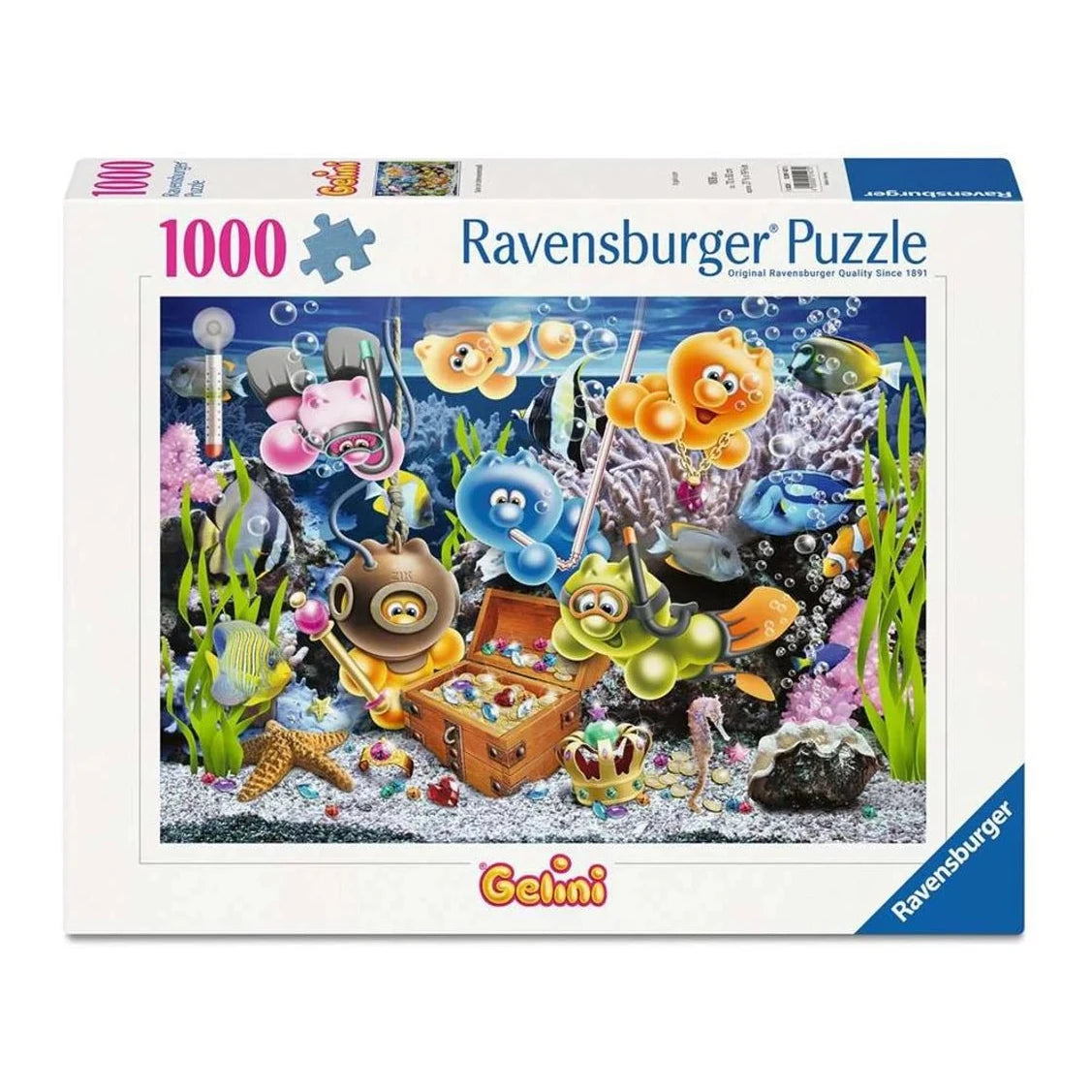 Gelini – Zselémanók móka a víz alatt Ravensburger 1000 darabos kirakó puzzle (RA - 12001427) - puzzlegarden