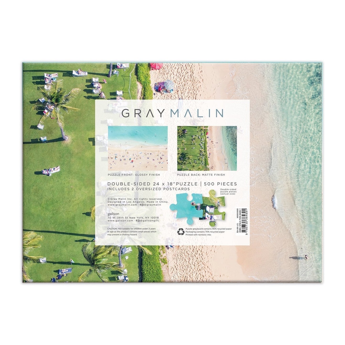 Gray Malin - Hawaii tengerpart Galison 500 darabos kirakó puzzle (GA-9780735364691) - puzzlegarden