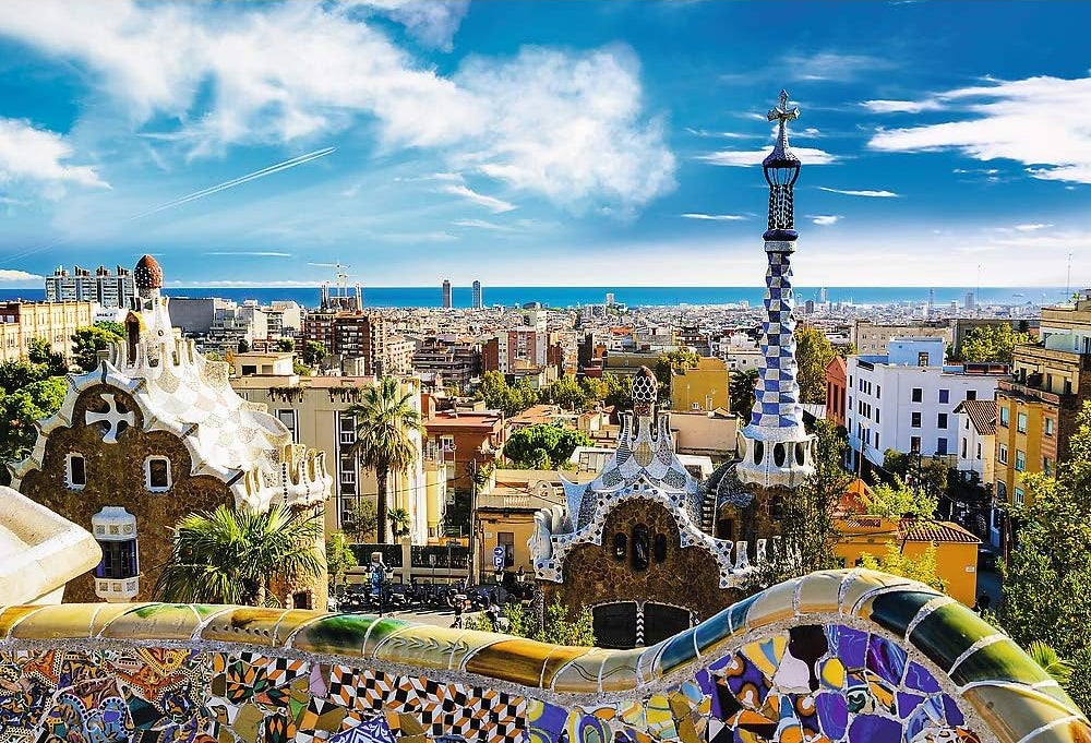 Güell Park - Barcelona, Spanyolország Trefl 1500 darabos kirakó puzzle (TR - 26147 5900511261479) - puzzlegarden