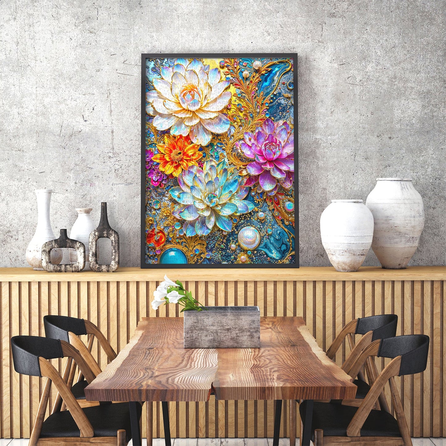 Gyöngyházfényű tavirózsák Enjoy 1000 darabos kirakó puzzle (EN - 2244) - puzzlegarden