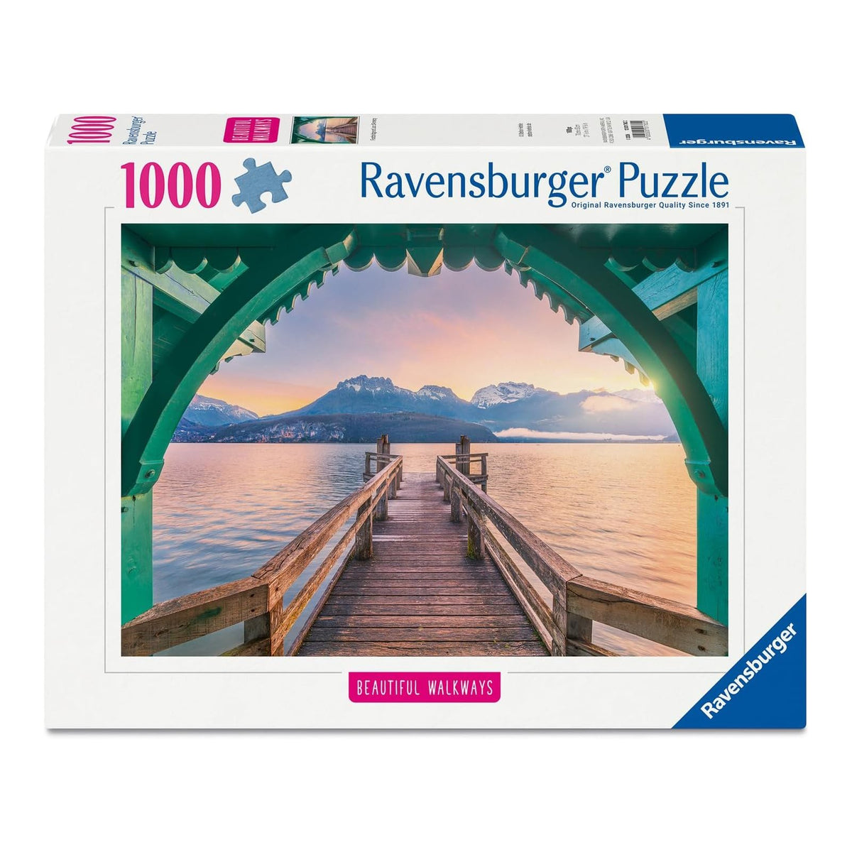 Gyönyörű Gyalogutak - Gyaloghíd az Annecy - tónál, Franciaország Ravensburger 1000 darabos kirakó puzzle (RA-12001762) - puzzlegarden