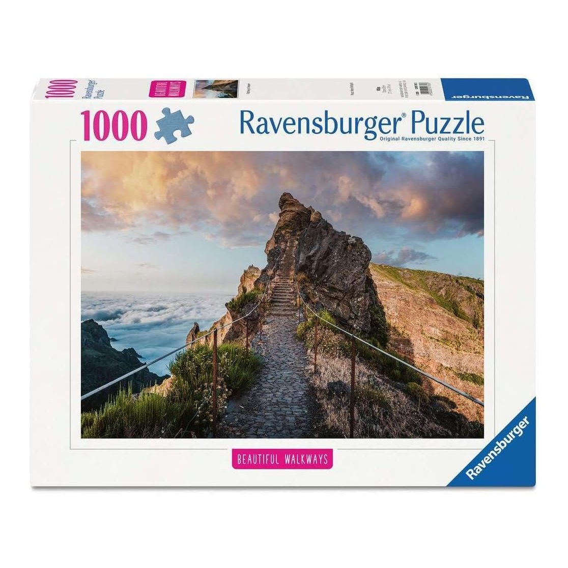 Gyönyörű Gyalogutak - Út a mennybe, Madeira Ravensburger 1000 darabos kirakó puzzle (RA-12001765) - puzzlegarden
